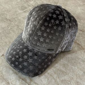 Sketchers Gray Velvet Starred Hat